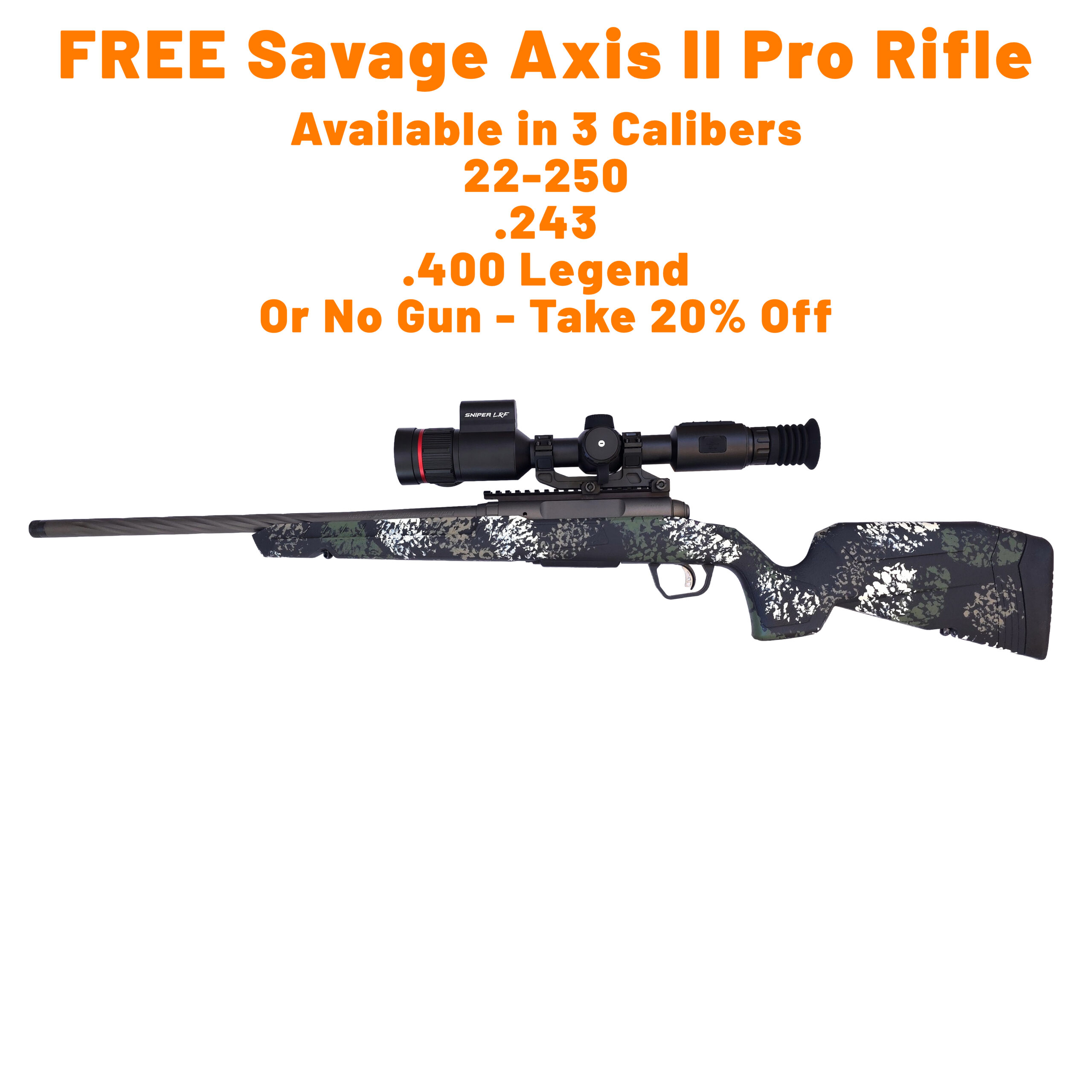 Predator Thermal Optics Sniper LRF 50-640 Laser Rangefinder Thermal Riflescope – FREE Savage Axis II Pro Rifle - Image 2